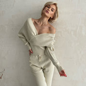 Conjunto Suéter e Calça Tricot Feminino Sacha