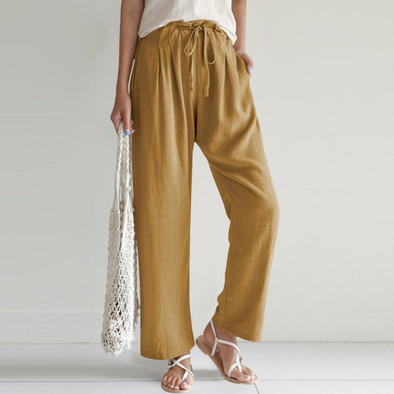 Calça Feminina De Linho Chloe