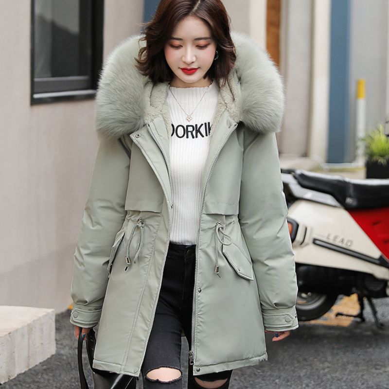 Casaco Parka Feminino Corta Vento Peluciado Flavia