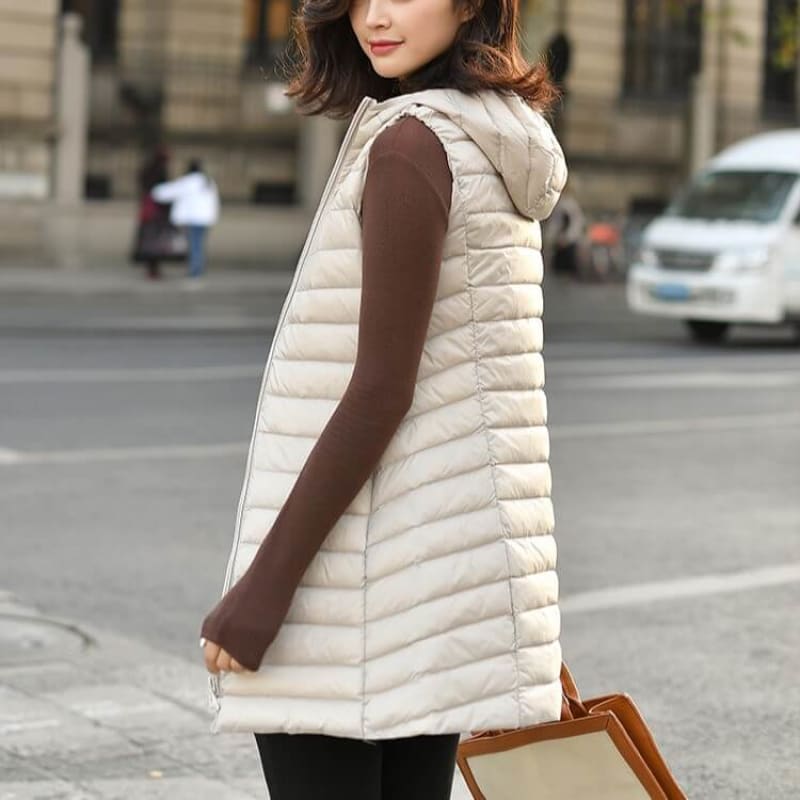 Colete Feminino Alongado Puffer Fashion