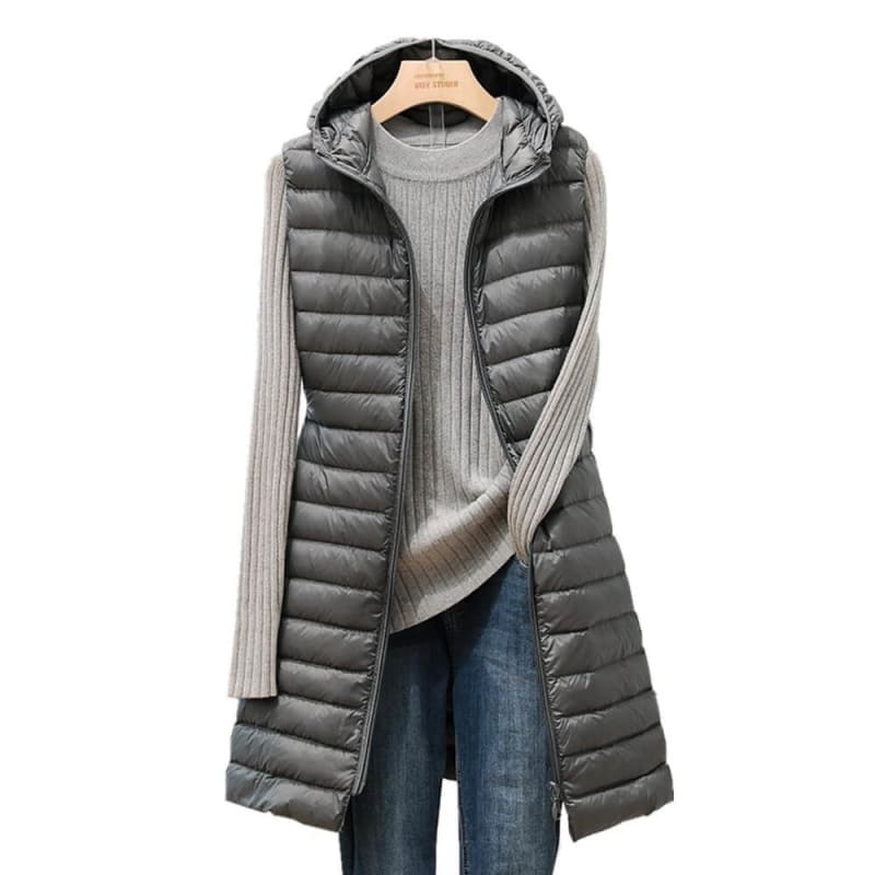 Colete Feminino Alongado Puffer Fashion