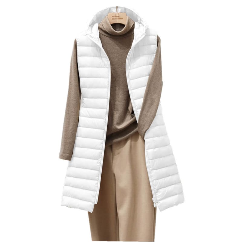Colete Feminino Alongado Puffer Fashion