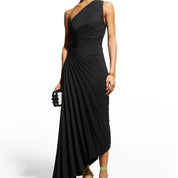 Vestido Longo Plissado Festa Anarry