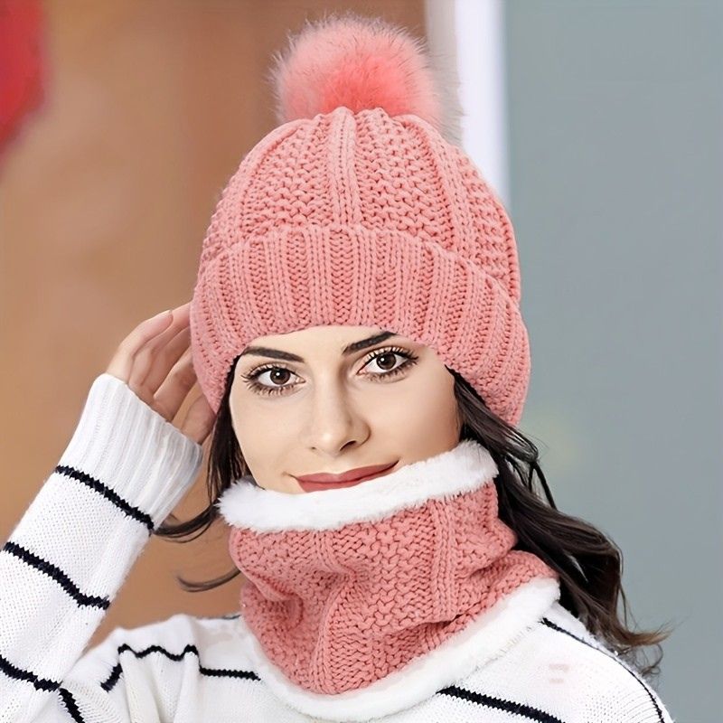 Gorro e Cachecol Feminino de Crochê Marcia