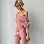 Conjunto Suéter e Calça Tricot Feminino Sacha