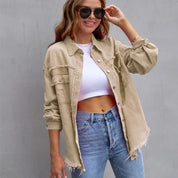 Jaqueta Jeans Feminina Colorida Andy