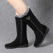 Bota de Couro Camurça Cano Médio Feminina Gabi