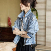 Jaqueta Jeans Feminina Paete Lindisay