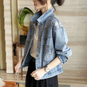 Jaqueta Jeans Feminina Paete Lindisay