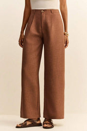 Calça Alfaiataria Feminina Marrom Jessy