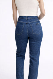 Calça Jeans Feminina Reta Cintura Alta Tais