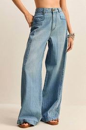 Calça Jeans Wide Leg Feminina Carl