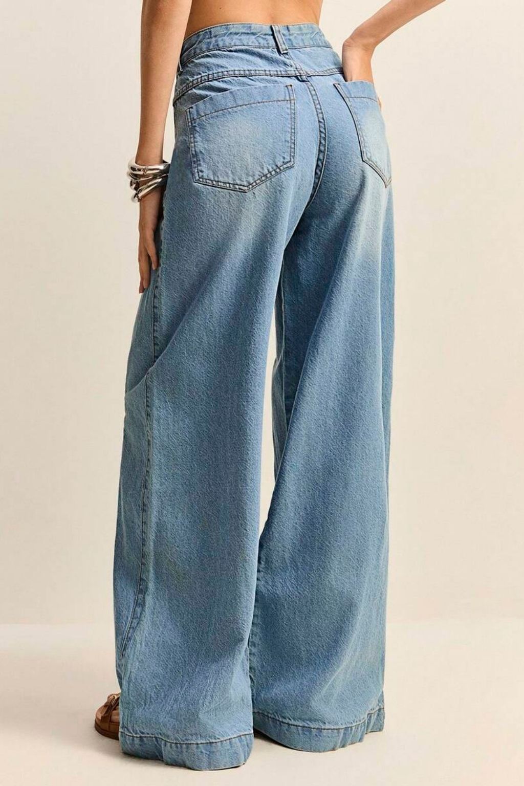 Calça Jeans Wide Leg Feminina Carl
