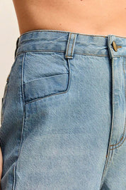 Calça Jeans Wide Leg Feminina Carl