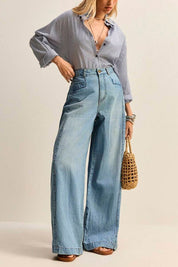 Calça Jeans Wide Leg Feminina Carl