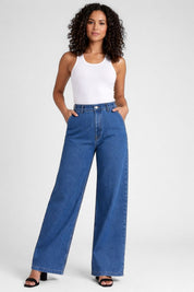 Calça Jeans Wide Leg Feminina Maria