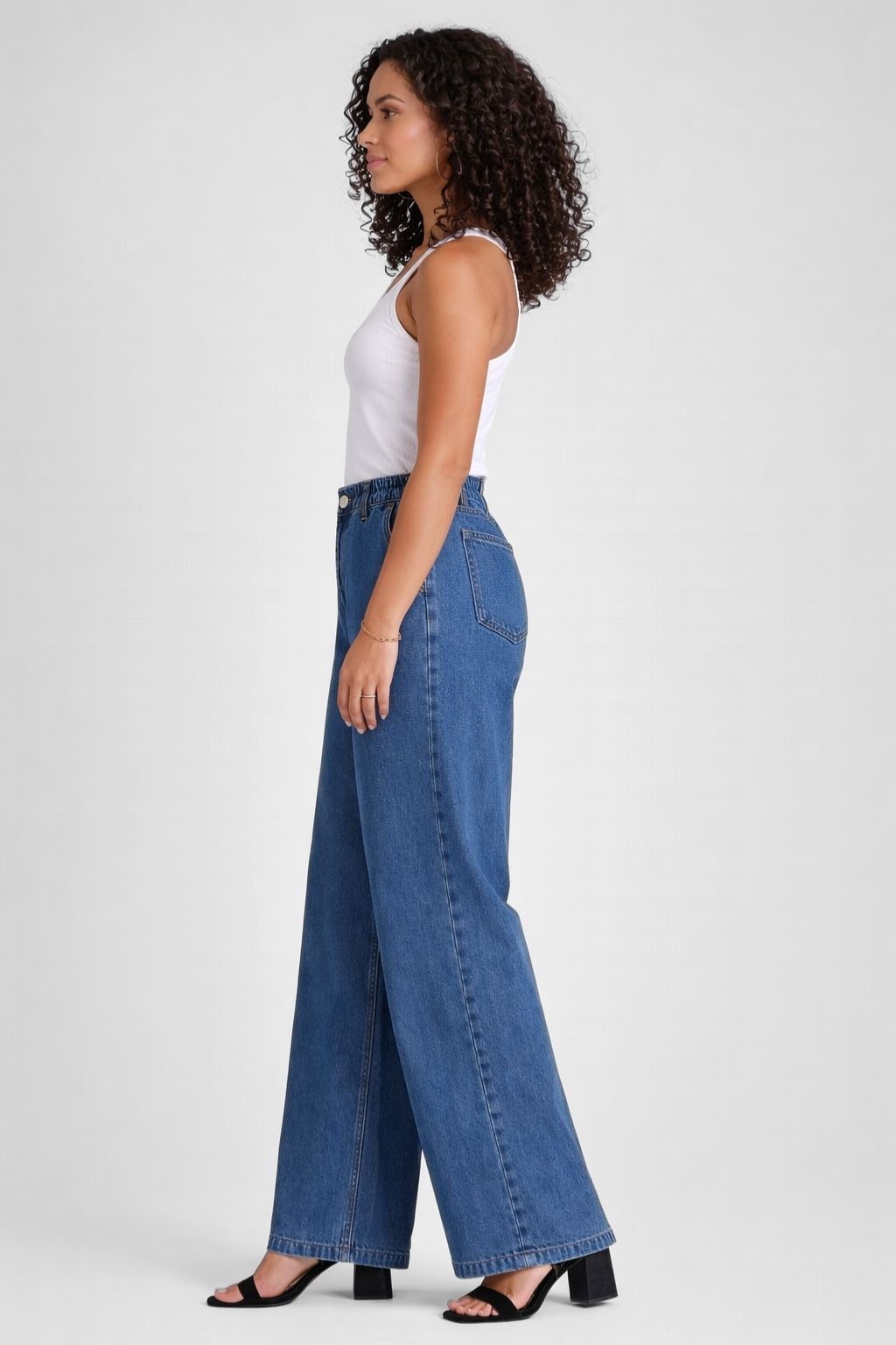 Calça Jeans Wide Leg Feminina Maria