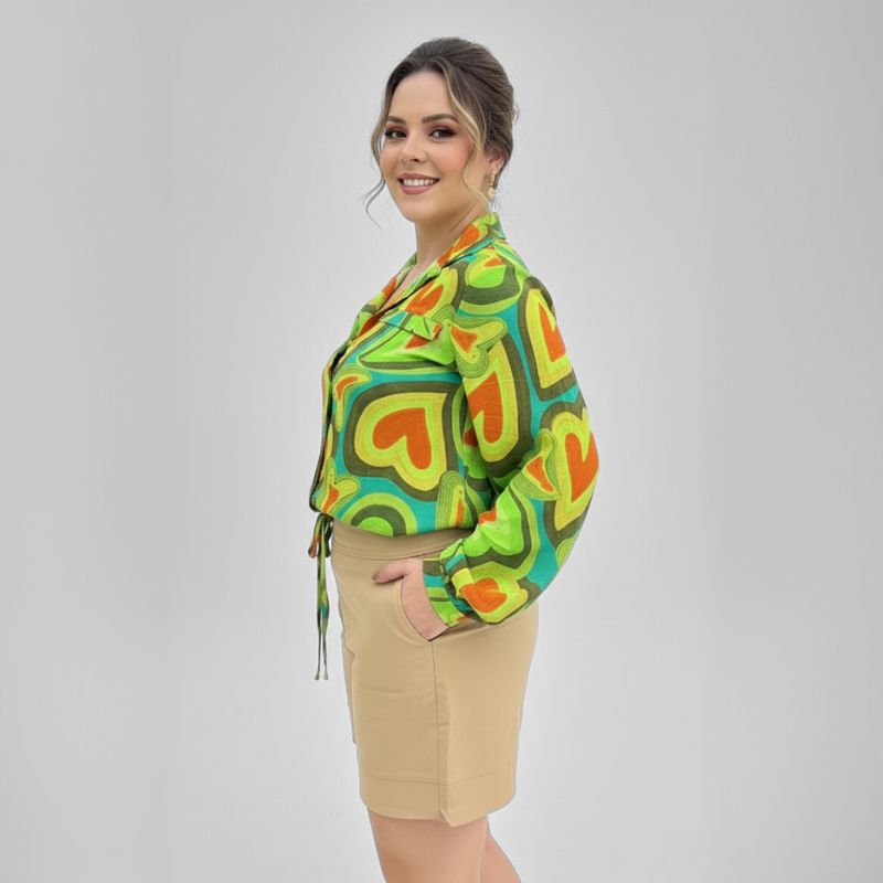 Camisa Feminina Manga Longa Cris