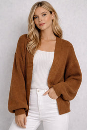 Cardigan Em Tricô Feminino Bufante Nay