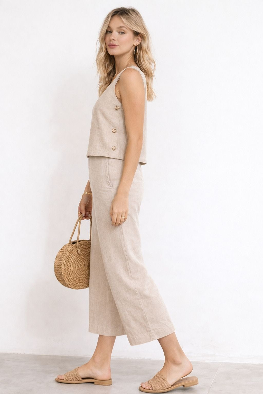 Conjunto Feminino Alfaiataria Linho Magda
