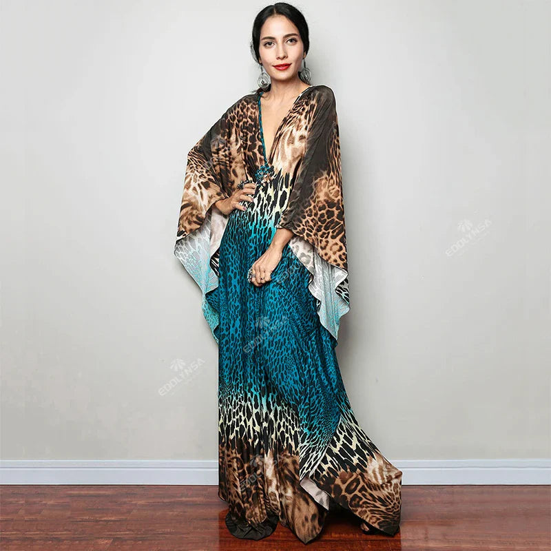 Vestido Longo Kaftan Estampado Tainara