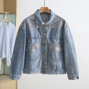 Jaqueta Jeans Feminina Paete Lindisay
