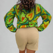 Short Alfaiataria Feminino Bege Paula