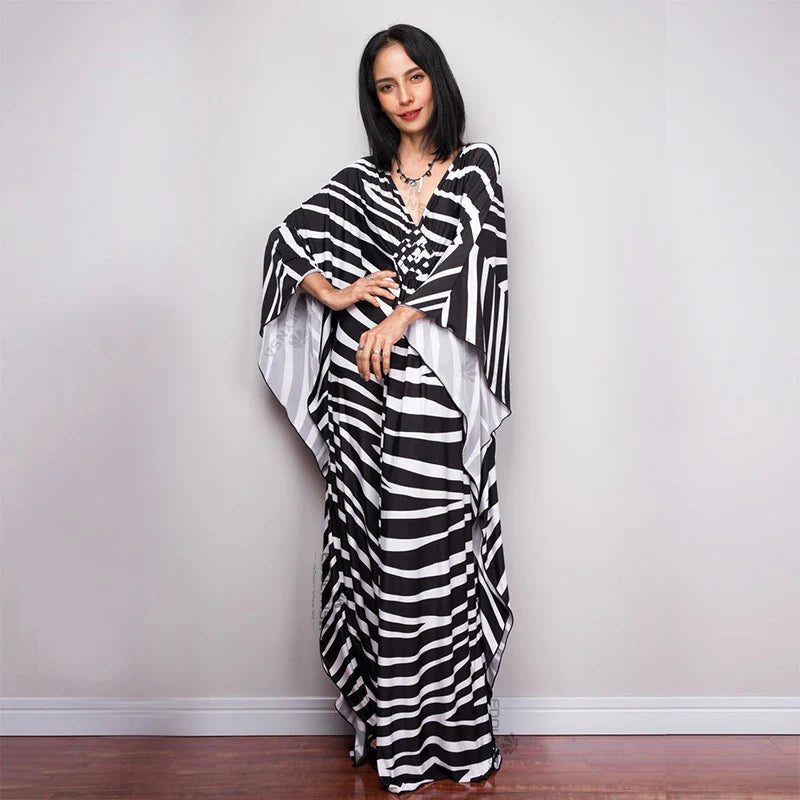 Vestido Longo Kaftan Estampado Tainara