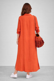 Vestido Chemise Longo Coralina