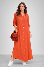 Vestido Chemise Longo Coralina