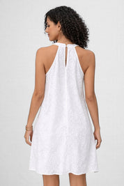Vestido Curto Branco Laise Forrado Marilene