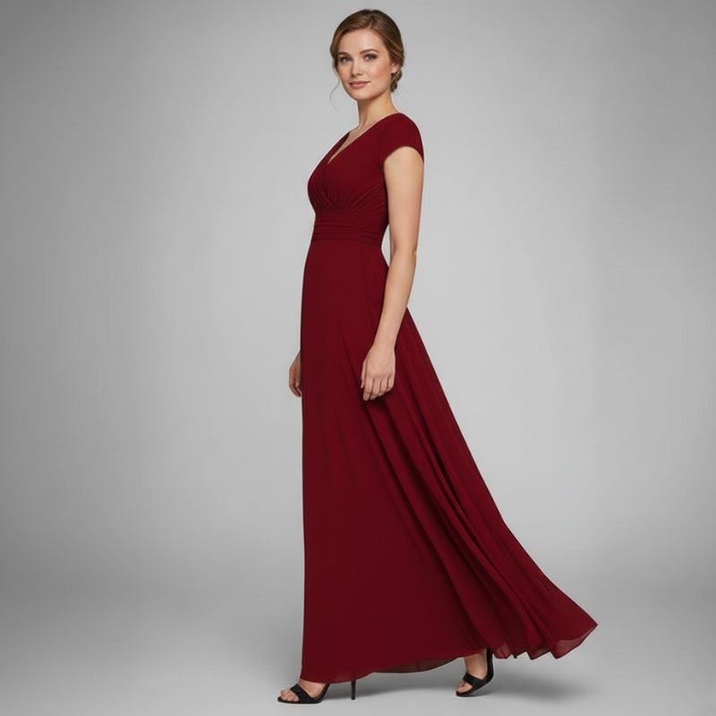 Vestido Longo De Festa Decote Em V Adalia