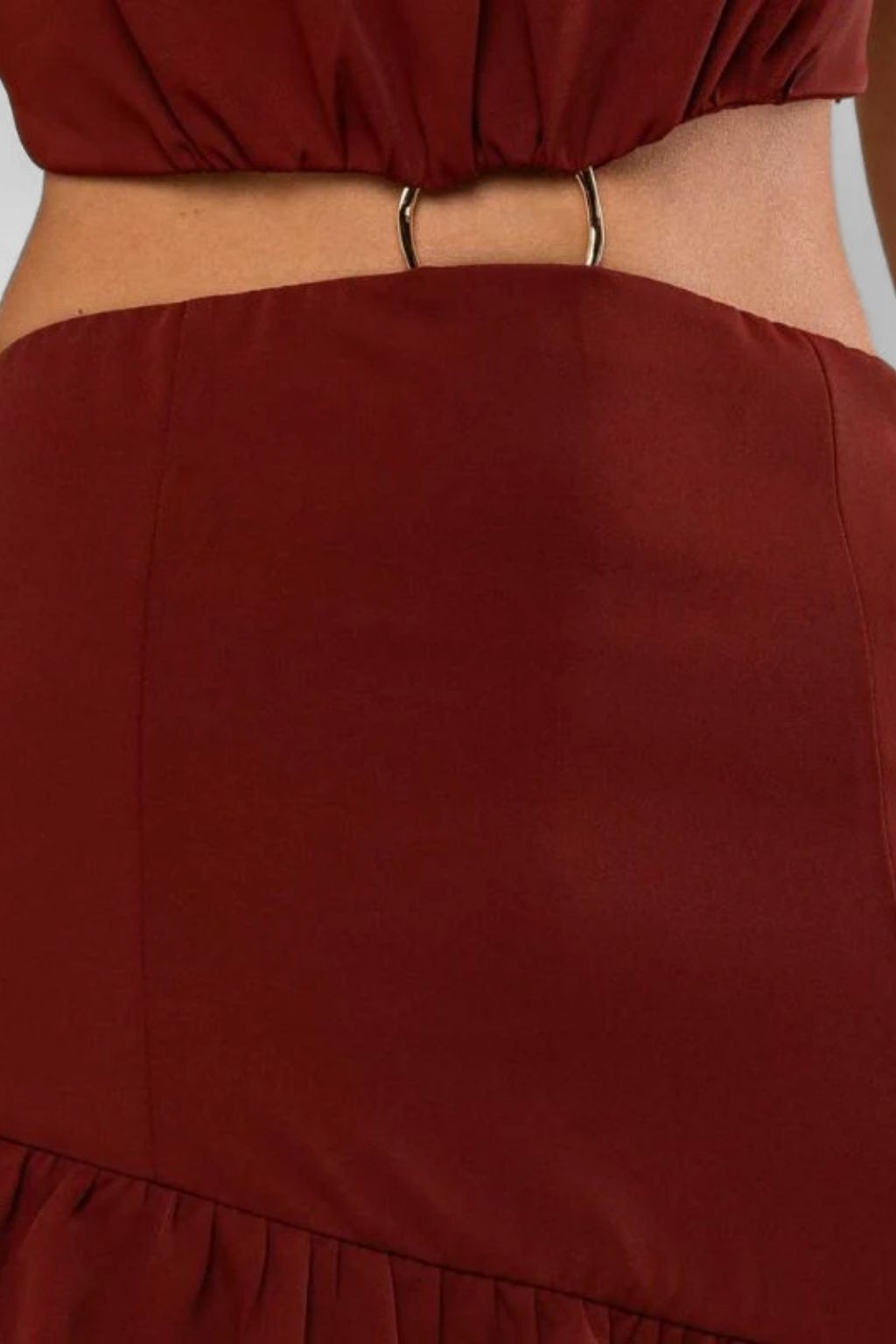 Vestido Longo de Festa Elegante Argola