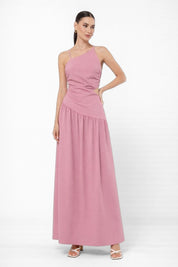 Vestido Longo de Festa Elegante Rosa Carina