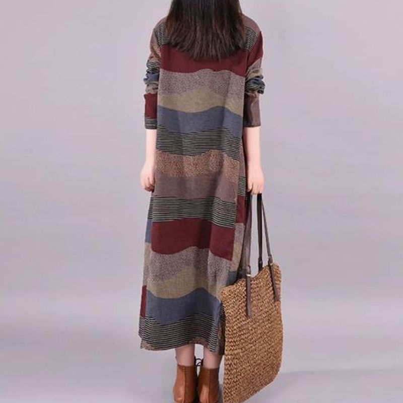 Vestido Midi Manga Longa Any