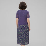 Vestido Midi Elegante Roxo Carol